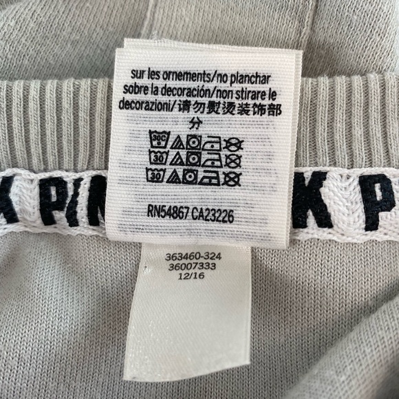 Victoria’s Secret PINK Grey velour plush campus sweater - Picture 8 of 9
